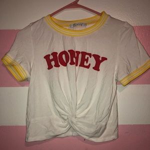 Women’s “Honey” Crop Knot tee